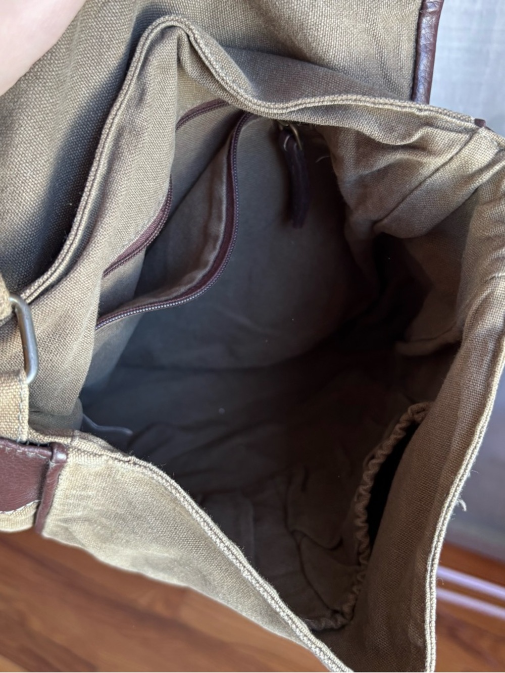 Trust the Journey Small‎ Canvas Messenger Bag Crossbody Academia Shabby Chic - Picture 7 of 8